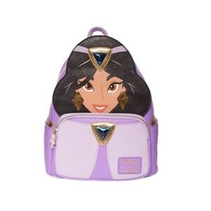 Loungefly Disney Aladdin Purple Dress Jasmine Cosplay Mini Backpack - NEW